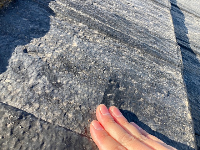 スレート屋根のチョーキング